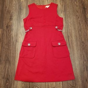 MICHAEL Michael Kors - Red Dress w/ Sliver Details